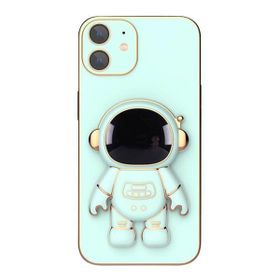 Smcase Apple iPhone 11 Standlı Kamera Korumalı Astronot Silikon Cep Telefonu Kılıfı