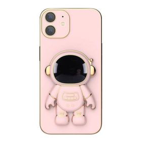 Smcase Apple iPhone 11 Standlı Kamera Korumalı Astronot Silikon Cep Telefonu Kılıfı