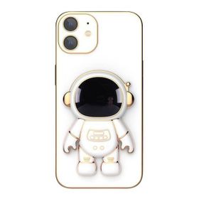 Smcase Apple iPhone 11 Standlı Kamera Korumalı Astronot Silikon Cep Telefonu Kılıfı