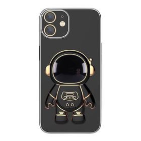 Smcase Apple iPhone 11 Standlı Kamera Korumalı Astronot Silikon Cep Telefonu Kılıfı