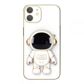 Smcase Apple iPhone 11 Standlı Kamera Korumalı Astronot Silikon Cep Telefonu Kılıfı