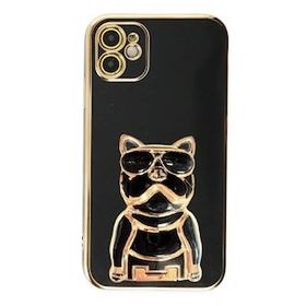 Smcase Apple iphone 11 Standlı Kamera Korumalı Bulldog Silikon Cep Telefonu Kılıfı