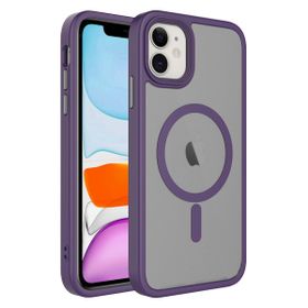 Smcase Apple iPhone 12 Mat Arka Yüzeyli Wireless Şarj Özellikli Flet Cep Telefonu Kılıfı
