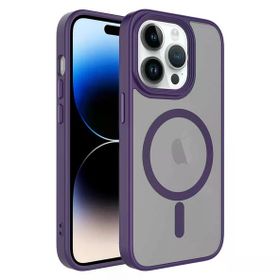 Smcase Apple iPhone 12 Pro Max Mat Arka Yüzeyli Wireless Şarj Özellikli Flet Cep Telefonu Kılıfı