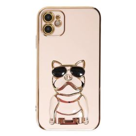 Smcase Apple iPhone 12 Standlı Kamera Korumalı Bulldog Silikon Cep Telefonu Kılıfı