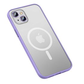 Smcase Apple iPhone 13 Lens Korumalı Hassas Tuş Mat Yüzey Mokka Tacsafe Cep Telefonu Kılıfı