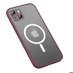 Smcase Apple iPhone 13 Lens Korumalı Hassas Tuş Mat Yüzey Mokka Tacsafe Cep Telefonu Kılıfı