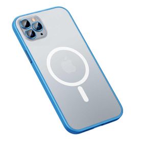 Smcase Apple iPhone 13 Pro Max Lens Korumalı Hassas Tuş Mat Yüzey Mokka Tacsafe Cep Telefonu Kılıfı