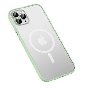 Smcase Apple iPhone 13 Pro Max Lens Korumalı Hassas Tuş Mat Yüzey Mokka Tacsafe Cep Telefonu Kılıfı