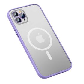 Smcase Apple iPhone 13 Pro Max Lens Korumalı Hassas Tuş Mat Yüzey Mokka Tacsafe Cep Telefonu Kılıfı