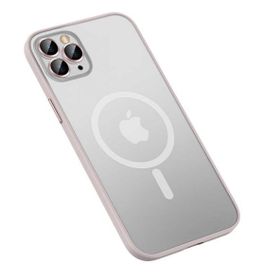 Smcase Apple iPhone 13 Pro Max Lens Korumalı Hassas Tuş Mat Yüzey Mokka Tacsafe Cep Telefonu Kılıfı