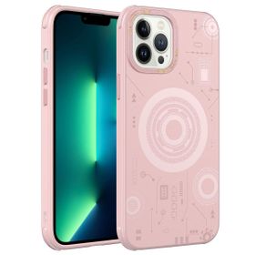 Smcase Apple iPhone 13 Pro Max Wireless Şarj Özellikli Desenli Hot Magsafe Kapak Cep Telefonu Kılıfı
