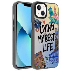 Smcase Apple iPhone 14 Dragon Serisi Desenli Sert Kapak Cep Telefonu Kılıfı