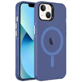 Smcase Apple iPhone 14 Flex Tuşlu Magsafeli C-Pro Arkası Buzlu Transparan Cep Telefonu Kılıfı