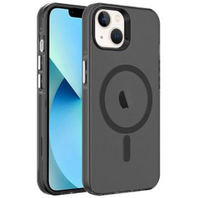 Smcase Apple iPhone 14 Flex Tuşlu Magsafeli C-Pro Arkası Buzlu Transparan Cep Telefonu Kılıfı