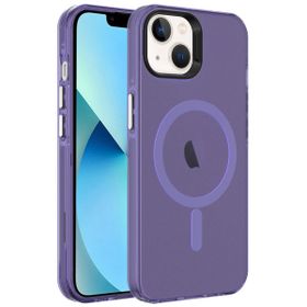 Smcase Apple iPhone 14 Flex Tuşlu Magsafeli C-Pro Arkası Buzlu Transparan Cep Telefonu Kılıfı