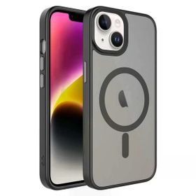 Smcase Apple iPhone 14 Mat Arka Yüzeyli Wireless Şarj Özellikli Flet Cep Telefonu Kılıfı
