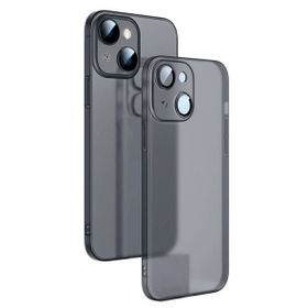 Smcase Apple iPhone 14 Mat PP Alp Kamera Korumalı Silikon Cep Telefonu Kılıfı