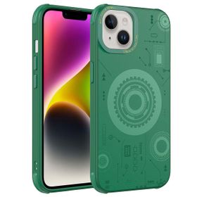 Smcase Apple iPhone 14 Plus Wireless Şarj Özellikli Desenli Hot Magsafe Kapak Cep Telefonu Kılıfı