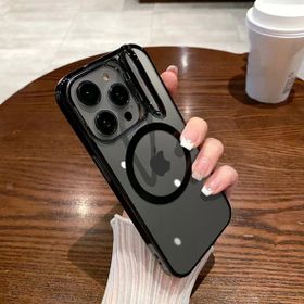 Smcase Apple iPhone 14 Pro Kamera Korumalı Standlı Magsafeli Cam Kapak Cep Telefonu Kılıfı