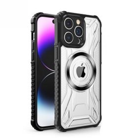 Smcase Apple iPhone 14 Pro Magsafe Özellikli Double Sided Non Slip PC TPU Prag Kapak Cep Telefonu Kılıfı
