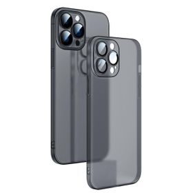 Smcase Apple iPhone 14 Pro Max Mat PP Alp Kamera Korumalı Silikon Cep Telefonu Kılıfı