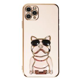 Smcase Apple iPhone 14 Pro Max Standlı Kamera Korumalı Bulldog Silikon Cep Telefonu Kılıfı