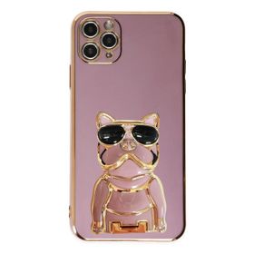 Smcase Apple iPhone 14 Pro Max Standlı Kamera Korumalı Bulldog Silikon Cep Telefonu Kılıfı