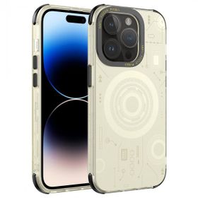 Smcase Apple iPhone 14 Pro Max Wireless Şarj Özellikli Desenli Hot Magsafe Kapak Cep Telefonu Kılıfı