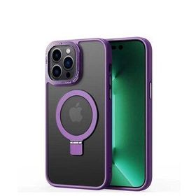 Smcase Apple iPhone 14 Pro Standlı Kamera Korumalı Magsafe Şarj Özellikli Ting Sert PC Cep Telefonu Kılıfı