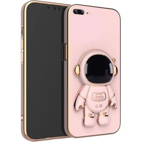 Smcase Apple iPhone 7 Plus Standlı Kamera Korumalı Astronot Silikon Cep Telefonu Kılıfı