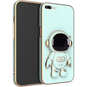Smcase Apple iPhone 7 Plus Standlı Kamera Korumalı Astronot Silikon Cep Telefonu Kılıfı