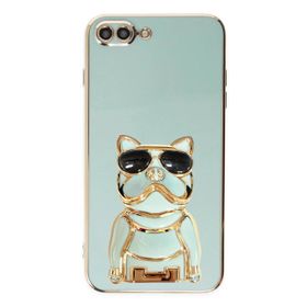 Smcase Apple iphone 7 Plus Standlı Kamera Korumalı Bulldog Silikon Cep Telefonu Kılıfı
