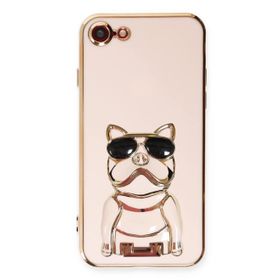 Smcase Apple iphone 7 Standlı Kamera Korumalı Bulldog Silikon Cep Telefonu Kılıfı