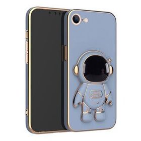 Smcase Apple iPhone SE 2020 Standlı Kamera Korumalı Astronot Silikon Cep Telefonu Kılıfı