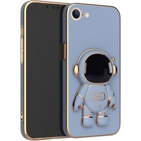 Smcase Apple iPhone SE 2020 Standlı Kamera Korumalı Astronot Silikon Cep Telefonu Kılıfı