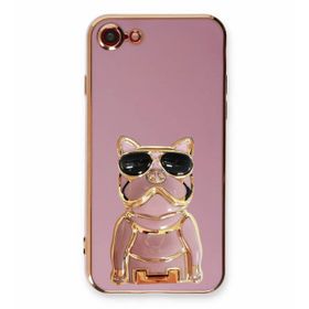 Smcase Apple iPhone Se 2020 Standlı Kamera Korumalı Bulldog Silikon Cep Telefonu Kılıfı