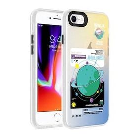Smcase Apple iPhone SE 2022 Dragon Serisi Desenli Sert Kapak Cep Telefonu Kılıfı