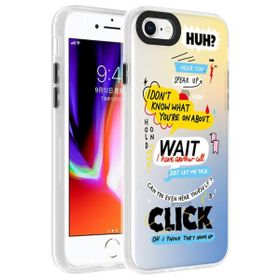 Smcase Apple iPhone SE 2022 Dragon Serisi Desenli Sert Kapak Cep Telefonu Kılıfı