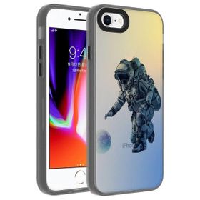Smcase Apple iPhone SE 2022 Dragon Serisi Desenli Sert Kapak Cep Telefonu Kılıfı