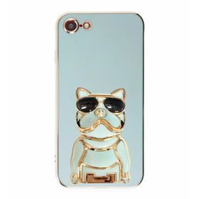 Smcase Apple iPhone SE 2022 Standlı Kamera Korumalı Bulldog Silikon Cep Telefonu Kılıfı