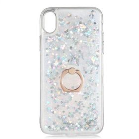 Smcase Apple İphone Xs Max Milce Sulu Yüzüklü Arka Kapak Pembe Silikon Cep Telefonu Kılıf