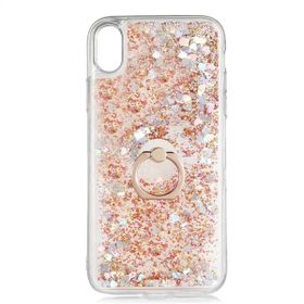 Smcase Apple İphone Xs Max Milce Sulu Yüzüklü Arka Kapak Pembe Silikon Cep Telefonu Kılıf