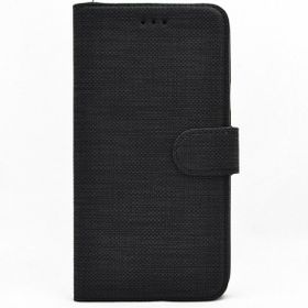 Smcase General Mobile GM 8 Go Kumaş Spor Kartlıklı Standlı Cüzdan Beyaz Cep Telefonu Kılıfı