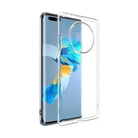 Smcase Huawei Mate 40 Pro Lüks Korumalı Silikon Tam Kapatan Ekran Koruyucu Şeffaf Kılıf