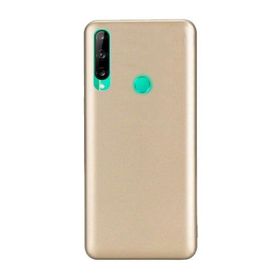 Smcase Huawei P40 Lite E Mat Silikon Tam Kapatan Ekran Koruyucu Gold Cep Telefonu Kılıfı