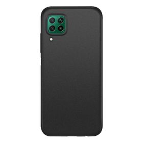 Smcase Huawei P40 Lite Lüks Mat Silikon Tam Kapatan Ekran Koruyucu Lacivert Cep Telefonu Kılıfı