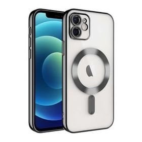 Smcase iPhone 11 Gümüş Demre Kamera Korumalı Wiriless Özellikli Kapak Cep Telefonu Kılıfı