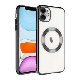 Smcase iPhone 11 Magsafe Wiriless Özellikli Tareks Rixos Sert Kapak Gümüş Cep Telefonu Kılıfı