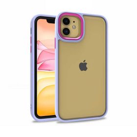 Smcase iPhone 11 Renkli Bumper Hybrid Flora Silikon Yeşil Cep Telefonu Kılıfı